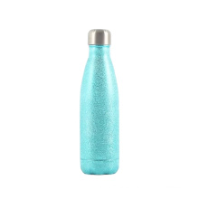 17 Oz Stainless Steel Vacuum Insulated Water Bottle Double Wall Cola Shape Thermos Glitter Water Bottle
